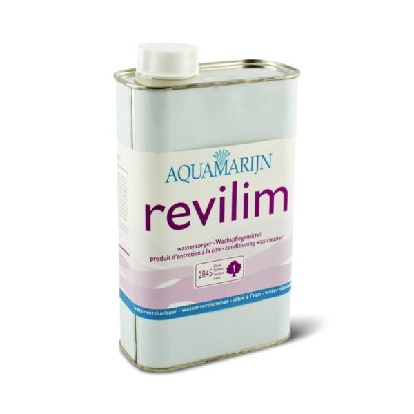 Een fles Aquamarijn Revilim Waxverzorger