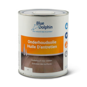 Een blik Blue Dolphin Onderhoudsolie wit