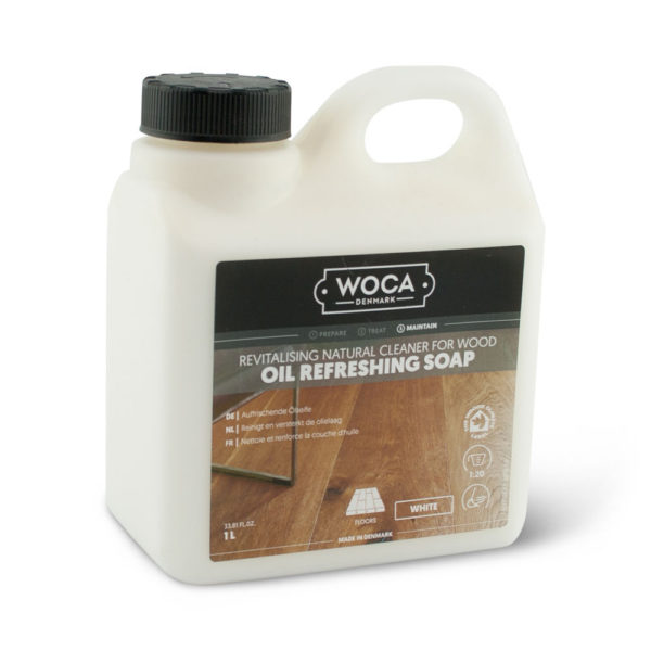 Een can Woca Oil Refresher wit