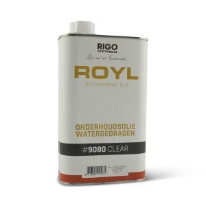een blik watergedragen onderhoudsolie van Royl