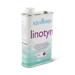 Een blik Aquamarijn Linotyn