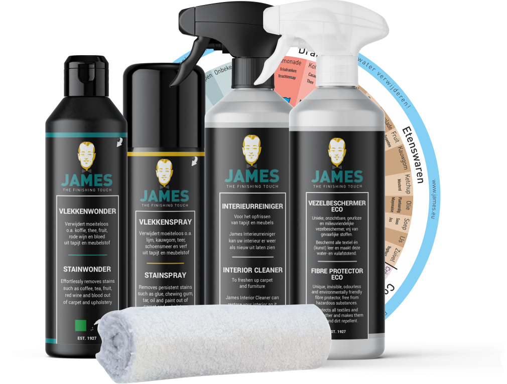 James productenset premium voor vlekken en bescherming van textiel